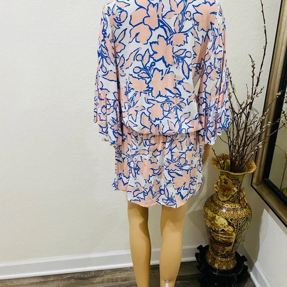 Maaji Blue and Pink Floral Swim Coverup - Picture 8 of 11